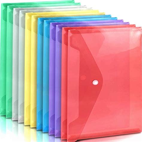A4 Plastic Envelopes Poly Envelopes 12 Pack Clear File Bags Document