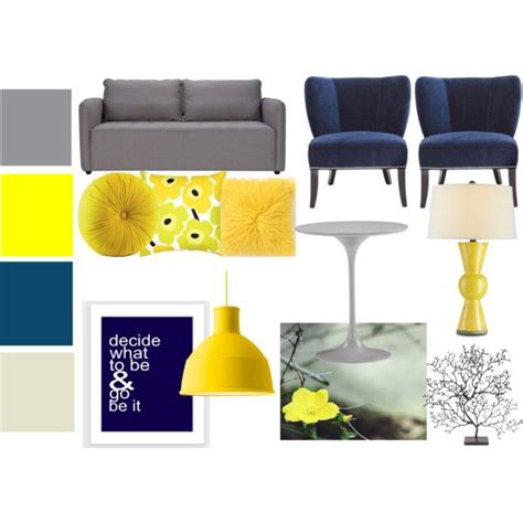 Navy Gray And Yellow Living Room Set By Bekahjoy813 On Polyvore