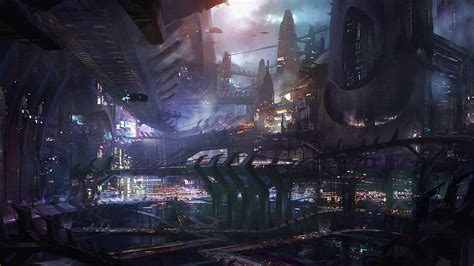 Sci Fi City Wallpapers Top Free Sci Fi City Backgrounds Wallpaperaccess