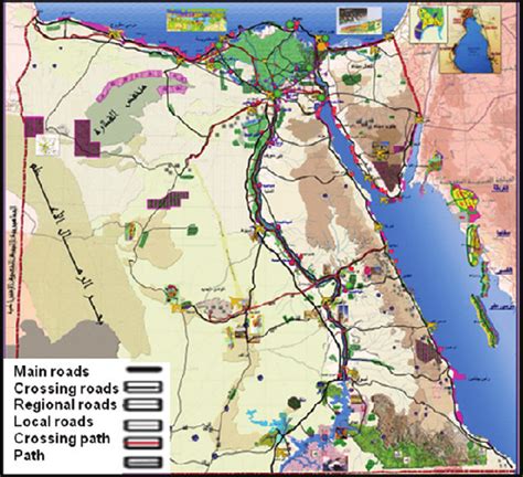 Map Of Road Networks In Egypt 2 Download Scientific Diagram