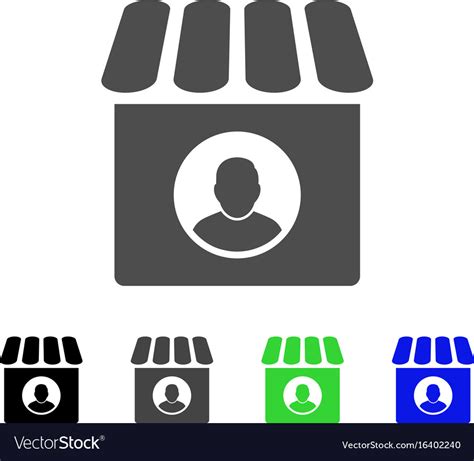 Shop Seller Flat Icon Royalty Free Vector Image