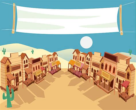 Best Old West Town Illustrations Royalty Free Vector Graphics And Clip