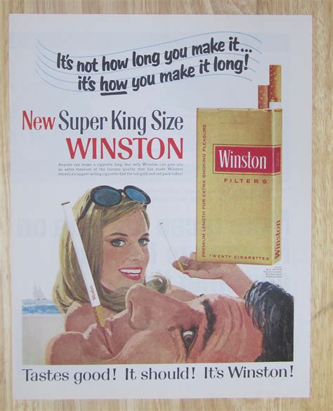 1967 Winston Cigarettes With Man Woman Smoking