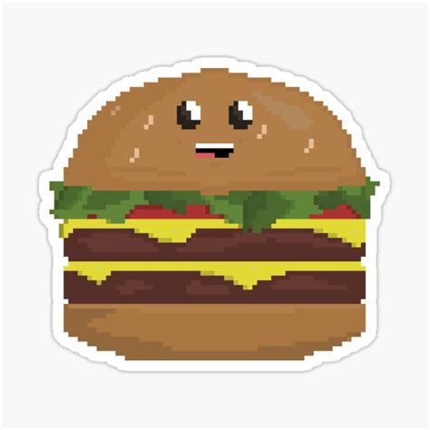 Cheeseburger Sticker By Pixelcron Redbubble