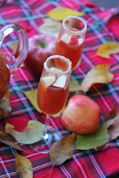 Festive Fall Sparkling Apple Cider Cocktail 3 Ingredients Recipe