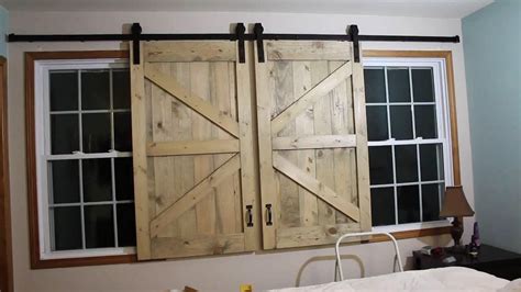 This is a great option if you want to decorate the window on a door to an office or classroom. Barn Door Headboard Window Covers - YouTube