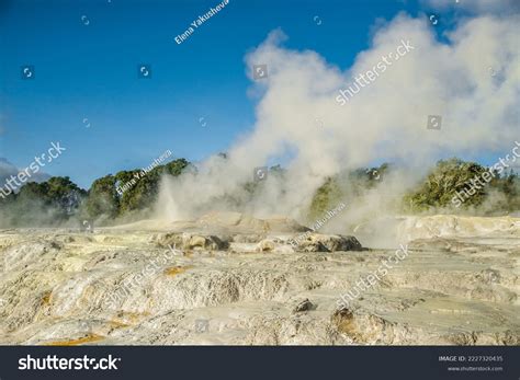 Geothermal Volcanic Park Geysers Hot Streams Stock Photo 2227320435