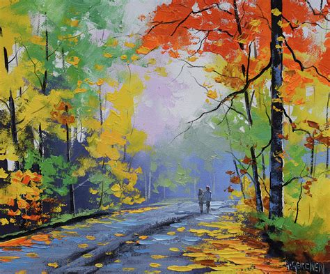 Autumn Stroll Painting By Graham Gercken Fine Art America