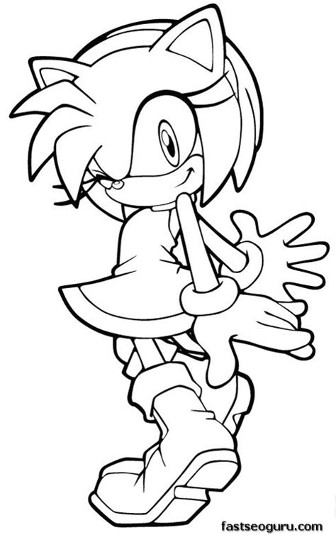 Amy Sonic Coloring Pages Coloring Home