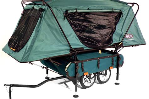 Midget Bushtrekka Bicycle Trailer With Tent Affords Above Ground Sleeping