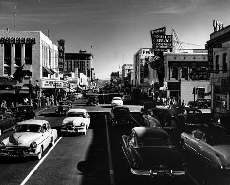 Street Scene On Central Avenue 1950 Photo Courtesy Of Albuquerque