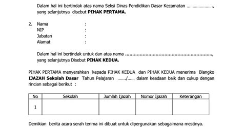 Berita Acara Blangko Ijazah IMAGESEE