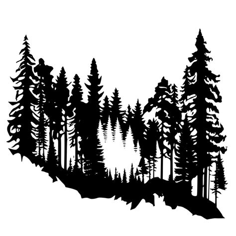 Escape To Nature Treeline Svg File For Cricut Silhouette Laser