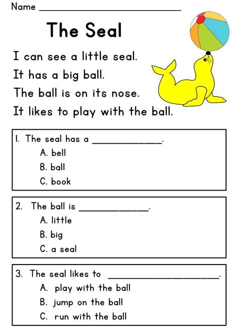 English For Kindergarten Free Worksheet
