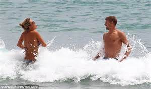 Steven Gerrard Is Cheered Up In The Ocean With His Bikini Clad Wife