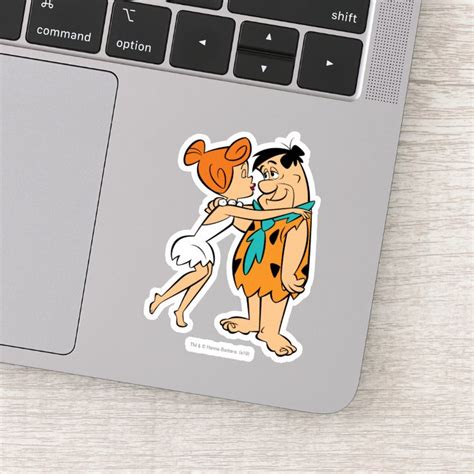 The Flintstones Wilma Kissing Fred Sticker Zazzle