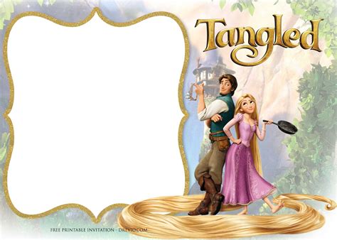 Free Printable Princess Rapunzel Invitation Templates Download
