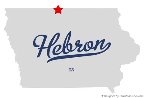 Map Of Hebron Ia Iowa