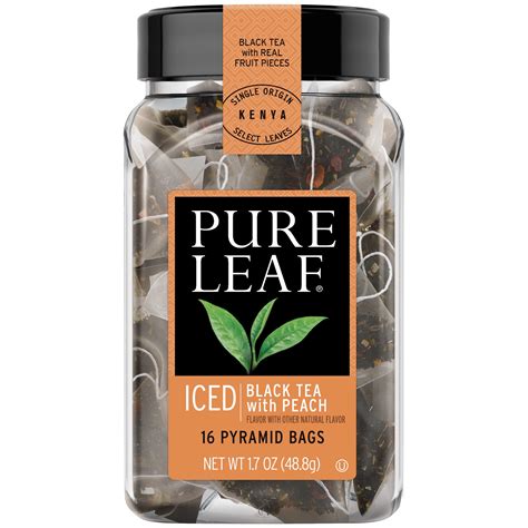 Pure Leaf Iced Tea Bags Black Tea With Peach 16 Ct