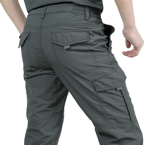 Mens Military Style Cargo Pants Men Summer Waterproof Breathable Male