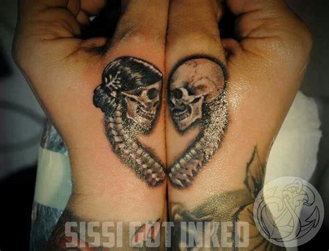 most stunning hand tattoos couples hand tattoos matching tattoos skull tattoos