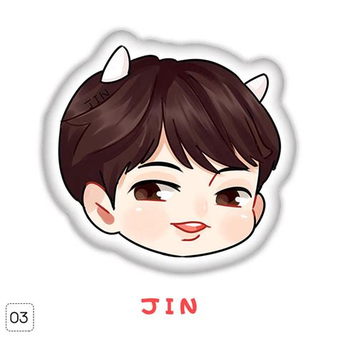 Bts jin wallpapers wallpaper cave. KPOP BTS Cartoon Head Pillow ARMY RM JIN JIMIN JUNGKOOK ...
