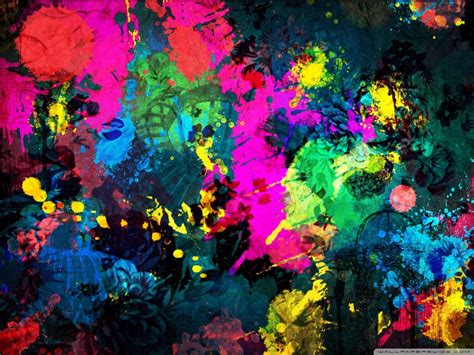 Free Rainbow Paint Splatter Background Seporx