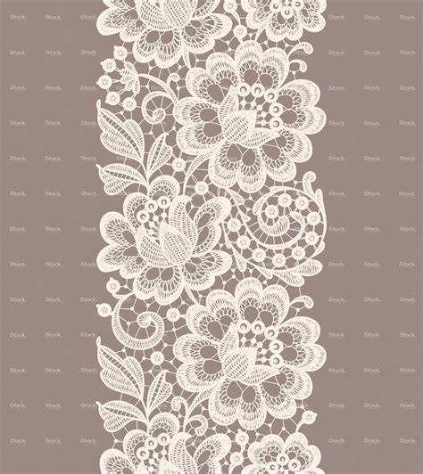 Lace Seamless Pattern Ribbon Lace Drawing Embroidery Patterns