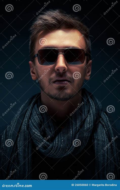 Portrait Of A Handsome Guy Wearing Sunglasses Stock Photo Image Of
