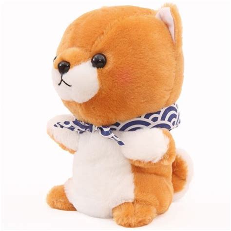 Brown White Dog Mameshiba San Kyodai Hand Puppet Plush Toy From Japan
