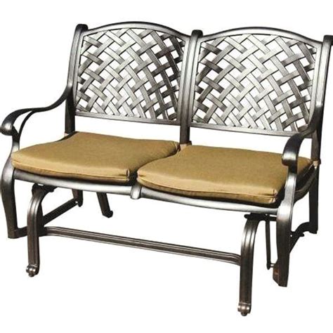 Patio Bench Love Seat Nassau Cast Aluminum Furniture Outdoor Glider