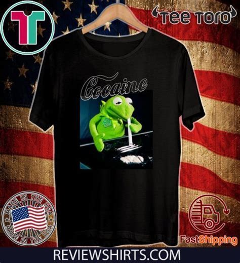 Kermit The Frog Doing Coke For T Shirt Shirtelephant Office