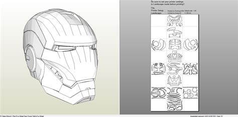 Papercraft Pdo File Template For Iron Man MK7 Full Armor Iron Man