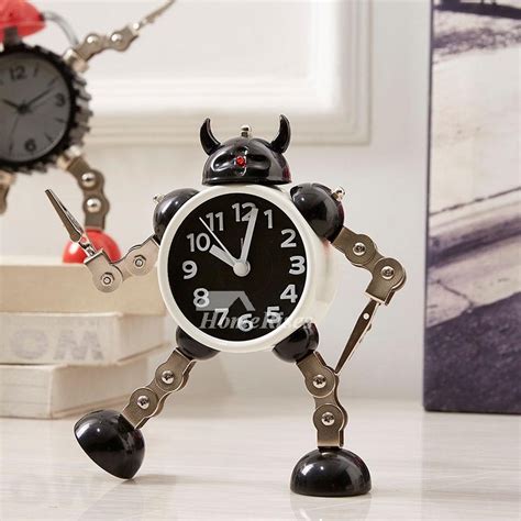 Designer Alarm Clock Boys Metal Chic Silent Funny Best Unique Cute