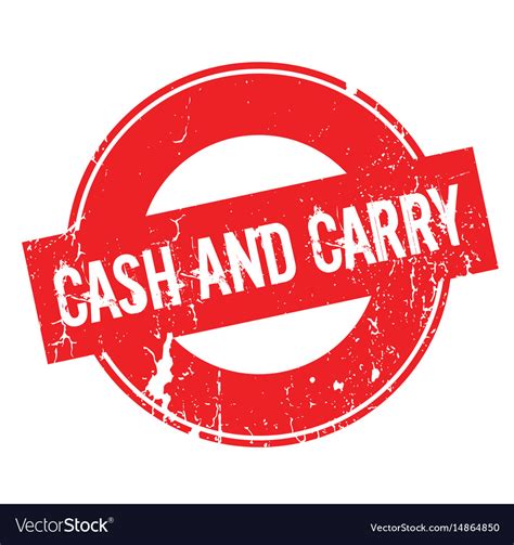 Cash And Carry Rubber Stamp Royalty Free Vector Image