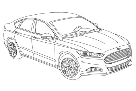 Kolorowanka Ford Mondeo do druku i online