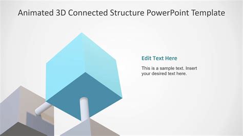 3d0056 Animated 3d Connected Structure Powerpoint Template Inside