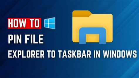 How To Pin File Explorer To Taskbar In Windows 11 Youtube