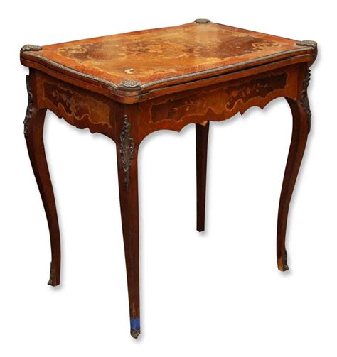 Acme kacia console table in antique black. Inlaid Side Table with Bronze Ormolou on Edges | Olde Good ...