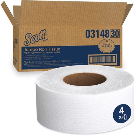 Scott High Capacity Jumbo Roll Toilet Paper 2 Ply 350 X 1000 Ft
