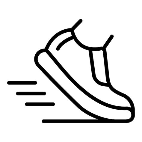 Premium Vector Running Foot Icon Outline Running Foot Vector Icon For