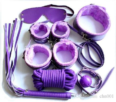 Sex Bondage Kit Set Sexy Product Set Adult Games Toys Set Hand Cuffs Footcuff Whip Rope