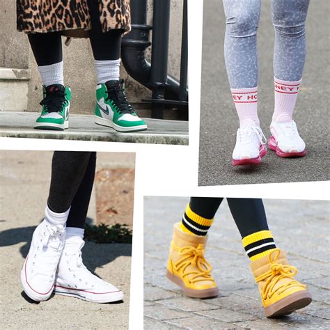 Kreuzung Tier Gegenstand High School Girls In Sneakers And Ankle Socks