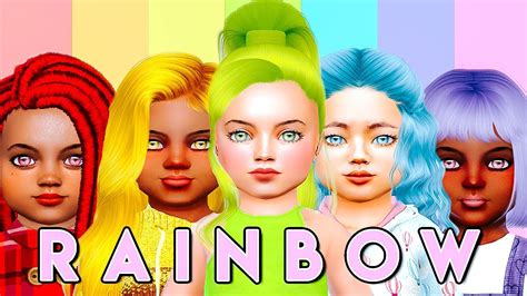 Rainbow Toddler Challenge🌈🦄 The Sims 4 Create A Sim Cc Links
