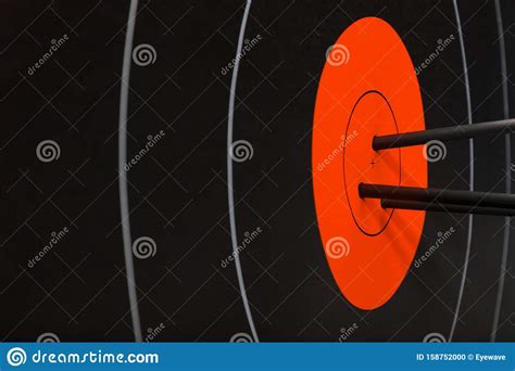 Arrows In Center Of Archery Target Stock Photo Image Of Arrow Goal