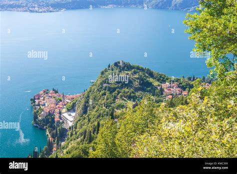 Castello Di Vezio Above The Village Of Varenna Lake Como Province Of