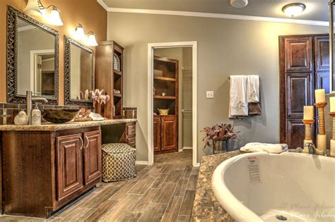 C & w mobile homes reserves the right to make changes due to any changes in material, color, specifications, or features at any time without notice or obligation. Hacienda III Master Bath by Palm Harbor Homes - 4 Bedrooms ...