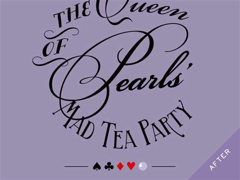 queen of pearls mad tea party logo by amy pearl pospiech on dribbble