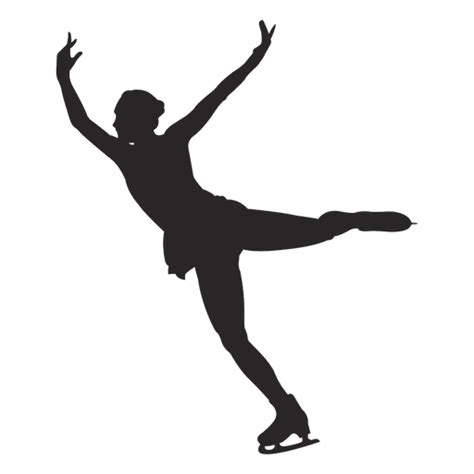 Woman Ice Skating Silhouette Transparent Png And Svg Vector File