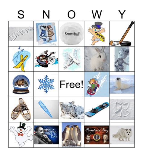 January Bingo Card